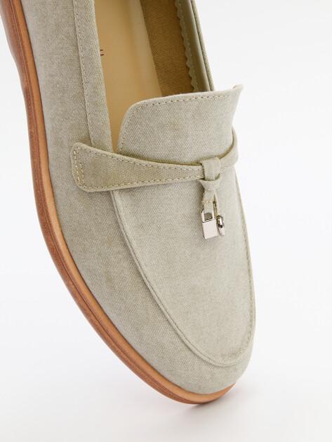 TENDANCE Loafers (cotton/genuine leather sole)
