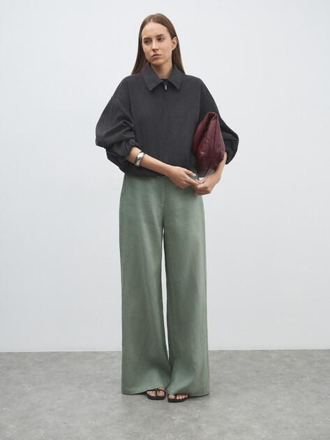 MAISON DAVID Wide-leg trousers (linen)