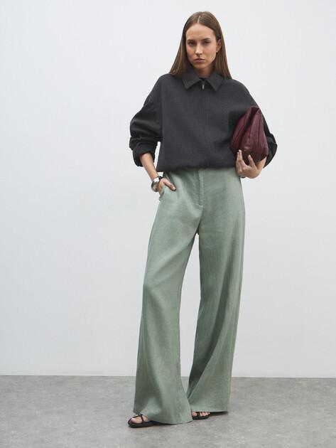 MAISON DAVID Wide-leg trousers (linen)
