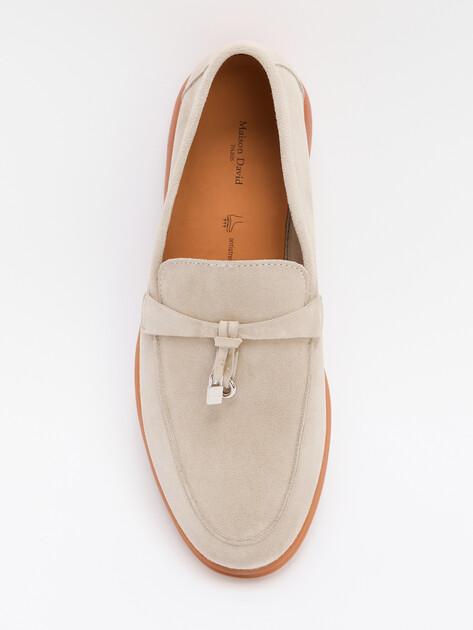 MAISON DAVID Loafers (natural suede/natural rubber sole)