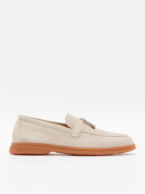MAISON DAVID Loafers (natural suede/natural rubber sole)