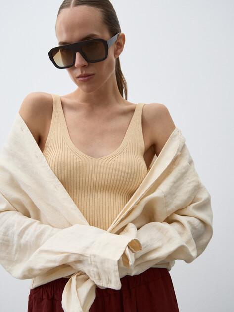 MAISON DAVID Top (viscose/nylon)