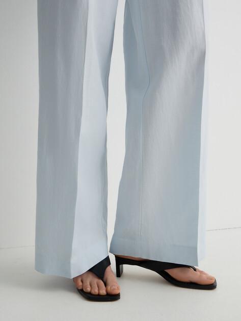 MAISON DAVID Wide-leg trousers (linen/silk)