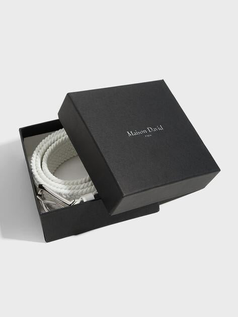 MAISON DAVID Belt (textile/genuine leather)