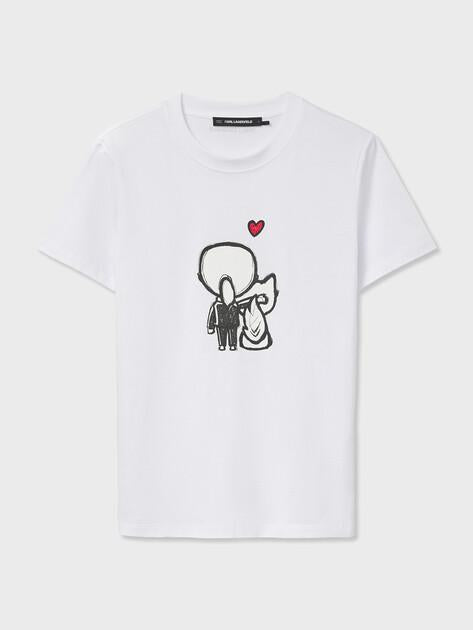 KARL LAGERFELD Ikon Valentine T-shirt (cotton)