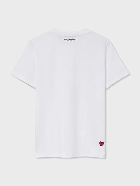 KARL LAGERFELD Ikon Valentine T-shirt (cotton)