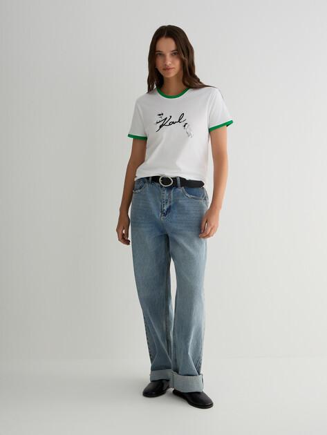KARL LAGERFELD Ikon Signature Choupette Tee (Cotton)