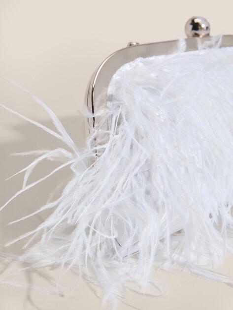 TENDANCE Clutch (textile/feathers)