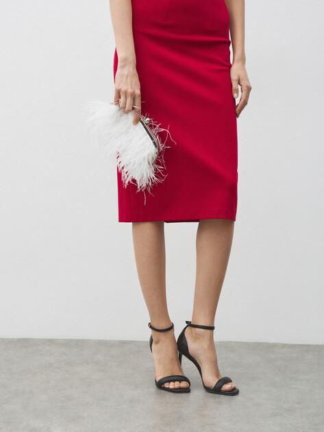 TENDANCE Clutch (textile/feathers)
