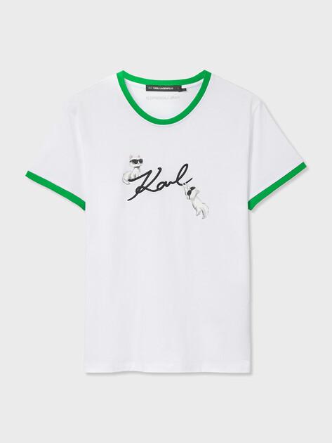 KARL LAGERFELD Ikon Signature Choupette Tee (Cotton)